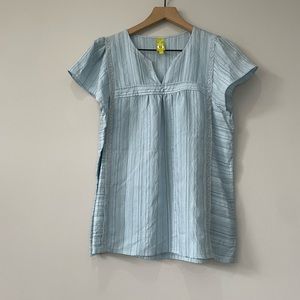 Qmack lace detail V neck cap sleeve top medium